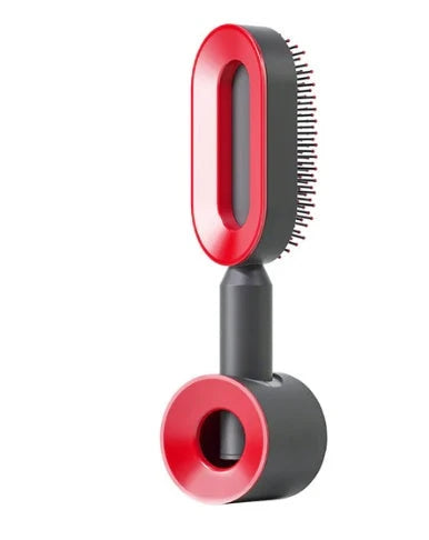 Premium self-cleaning hair brush with airbag massage technology for smooth, healthy hair