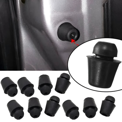 Ten automotive rubber shock absorption buckles in X16 colour for vibration damping