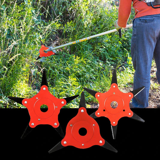 Premium manganese steel mowing blades with flexible design and durable construction for a clean, even lawn cut