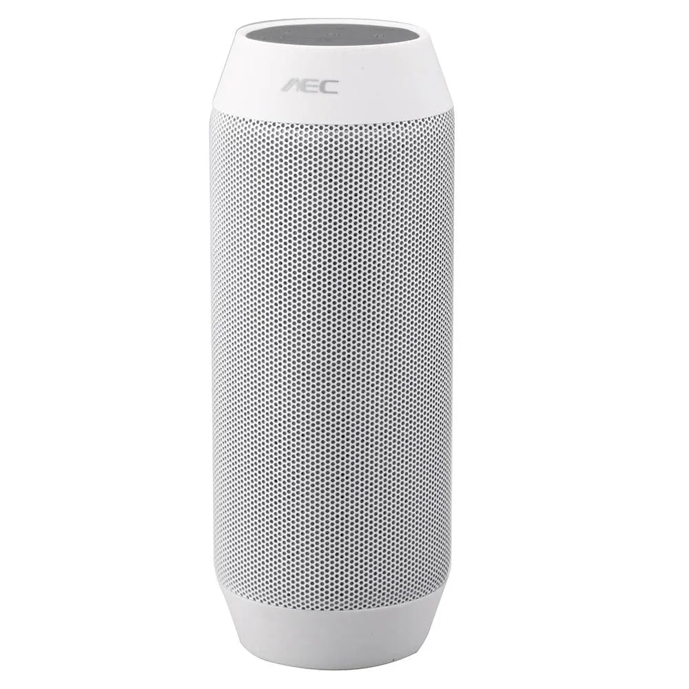 Mini portable Bluetooth stereo speaker with colour-changing lights in black or white options