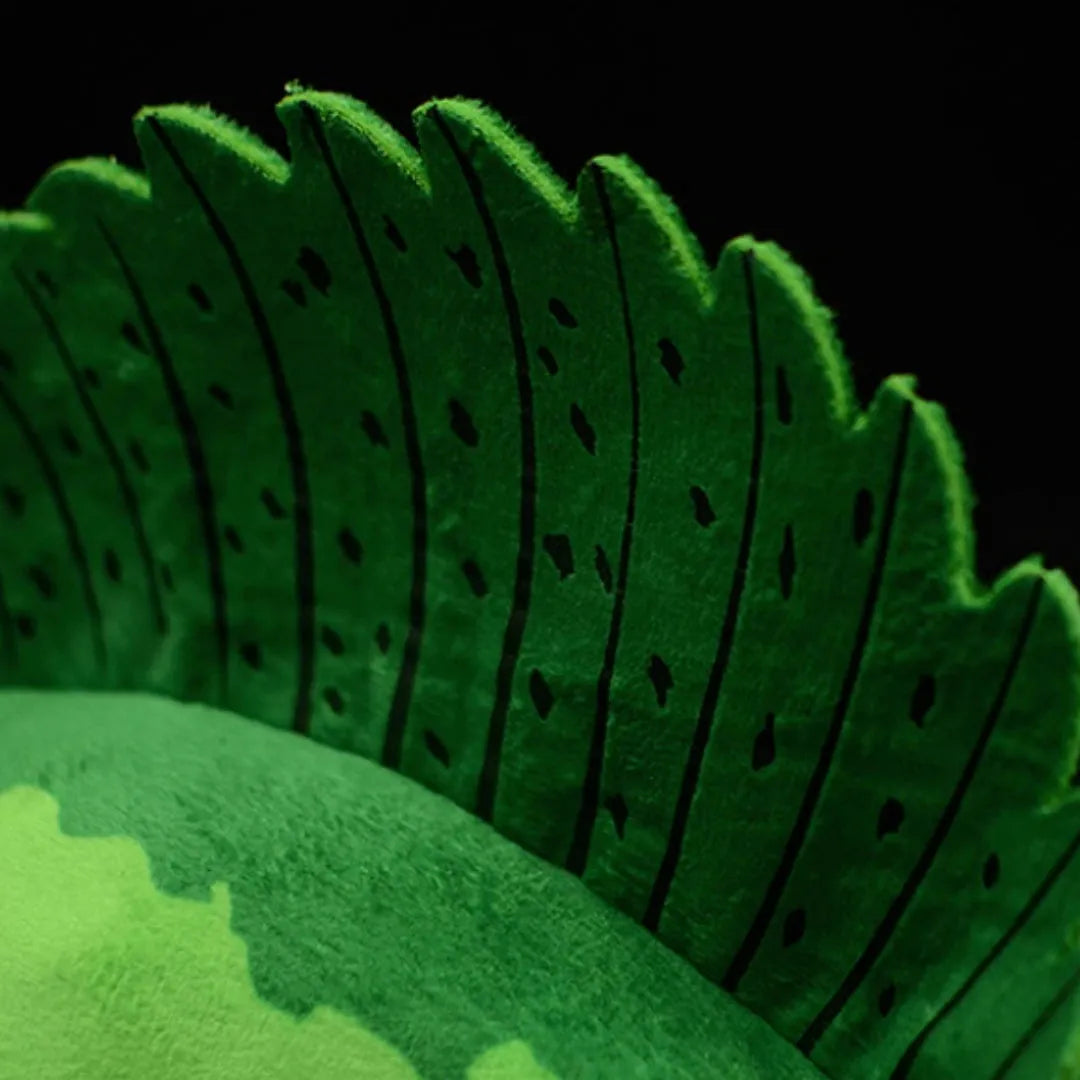 Green Spinosaurus plush toy doll measuring 45cm from mouth to tail