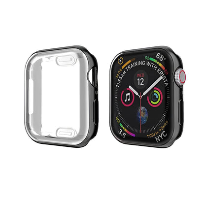 TPU watch case cover in pink for 38mm 40mm 42mm 44mm smartwatch, flexible protective shell