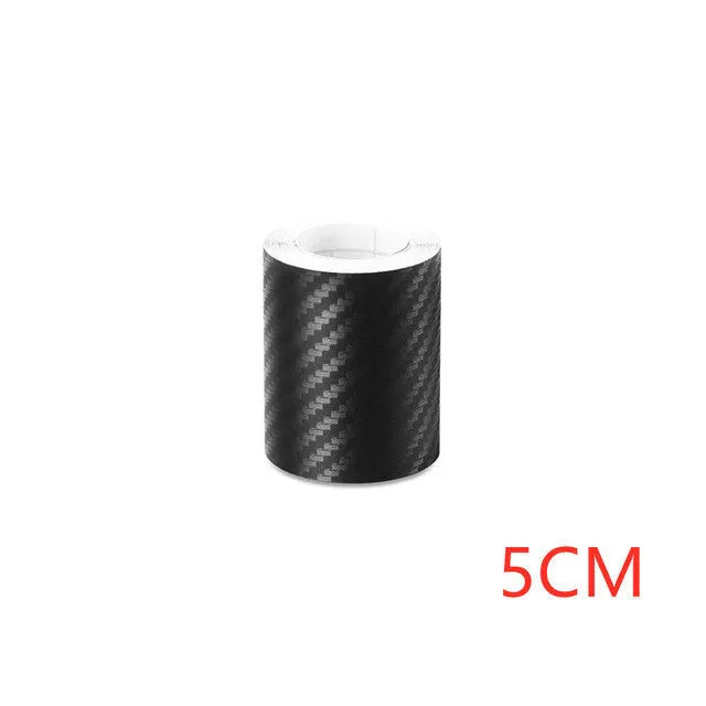 Matte black carbon fibre pattern adhesive roll for car door sill protection