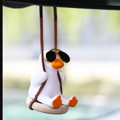 Cartoon-style Duck Ornament in gypsum, 6*5*6cm