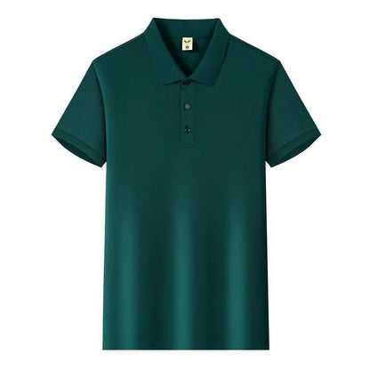 Men's short sleeve lapel business shirt in Ice Silk fabric available in multiple colours