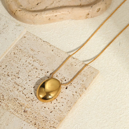 Long geometric gold-plated necklace with adjustable 41-50cm chain and stainless steel construction