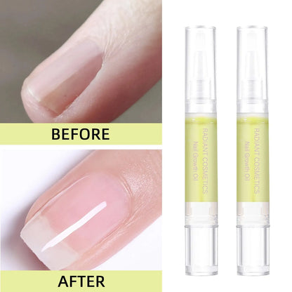 3ml bottle of nail growth and moisturising treatment oil for wash-free nail care.