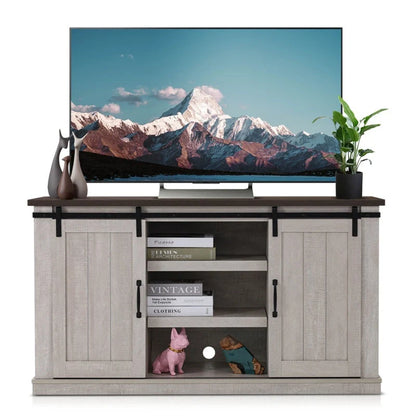 Vintage wooden TV cabinet in khaki, perfect for living room storage and decor