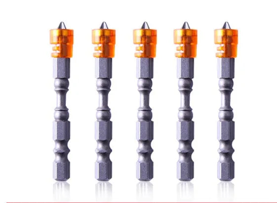 Magnetic driver drill bit with 6.35mm hex shank, 65mm length, 10mm head, chrome vanadium steel, blue colour