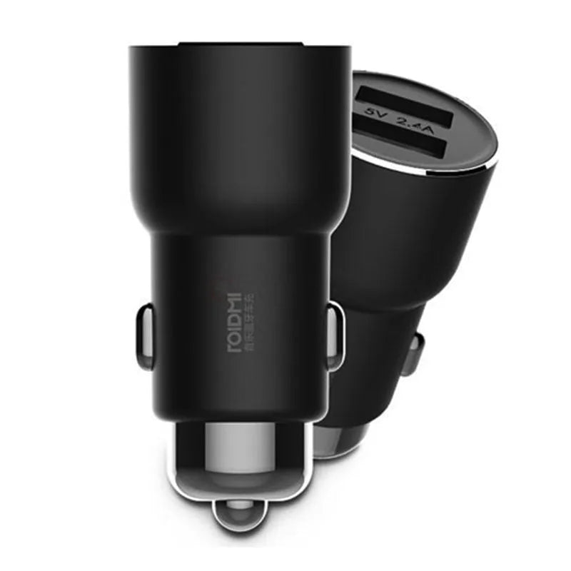 Black Ruimi 3S dual USB car charger for fast charging phones and tablets in vehicles