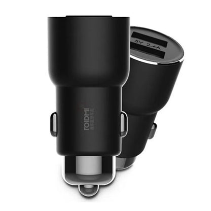 Black Ruimi 3S dual USB car charger for fast charging phones and tablets in vehicles