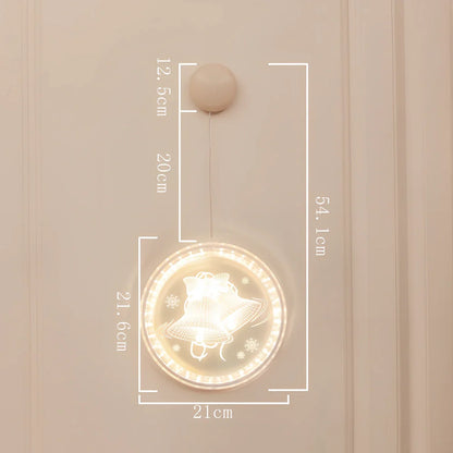 170mm plastic LED Christmas disc light with E14 fitting for festive decoration