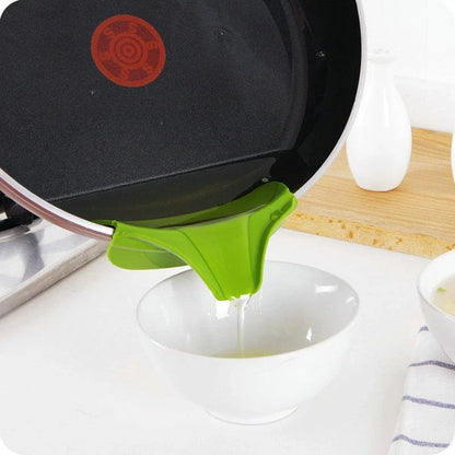Silicone Soup Funnel - a flexible, ergonomic kitchen tool for controlled, mess-free pouring