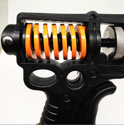 Adjustable finger trainer in black for grip strength and health massage