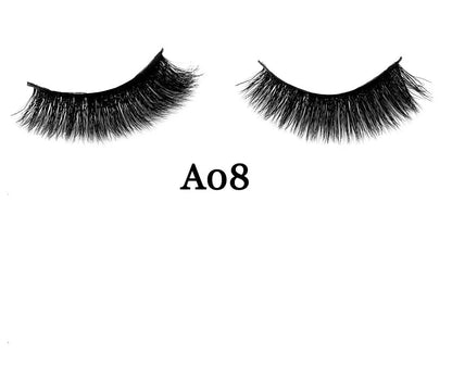 Handmade 3D mink false eyelashes showing 12mm length and 0.07mm diameter fibres for natural volume