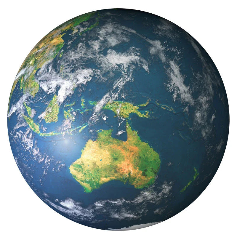 A captivating 1000-piece round jigsaw puzzle featuring the stunning images of the moon and Earth, designed to challenge and delight puzzle enthusiasts.