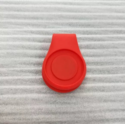Silicone golf hat clip ball marker holder in vibrant colours