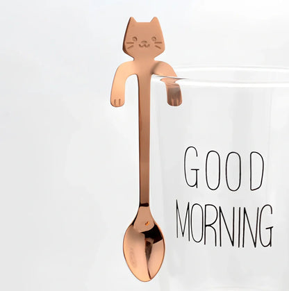304 stainless steel coffee spoon with cartoon animal handle measuring 11.8cm long