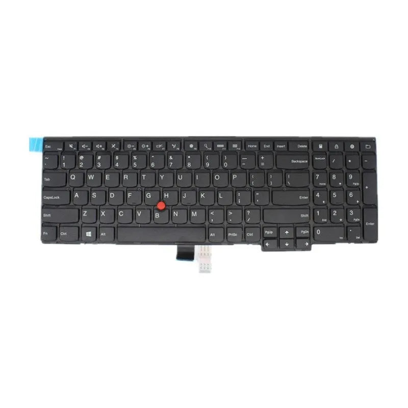 Black USB wired keyboard compatible with Lenovo ThinkPad E531, W541, T550, W550, and W550s laptops