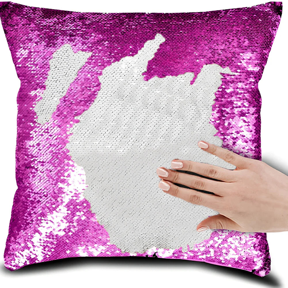 40x40cm square colour-changing pillow cover with knitted polyester construction