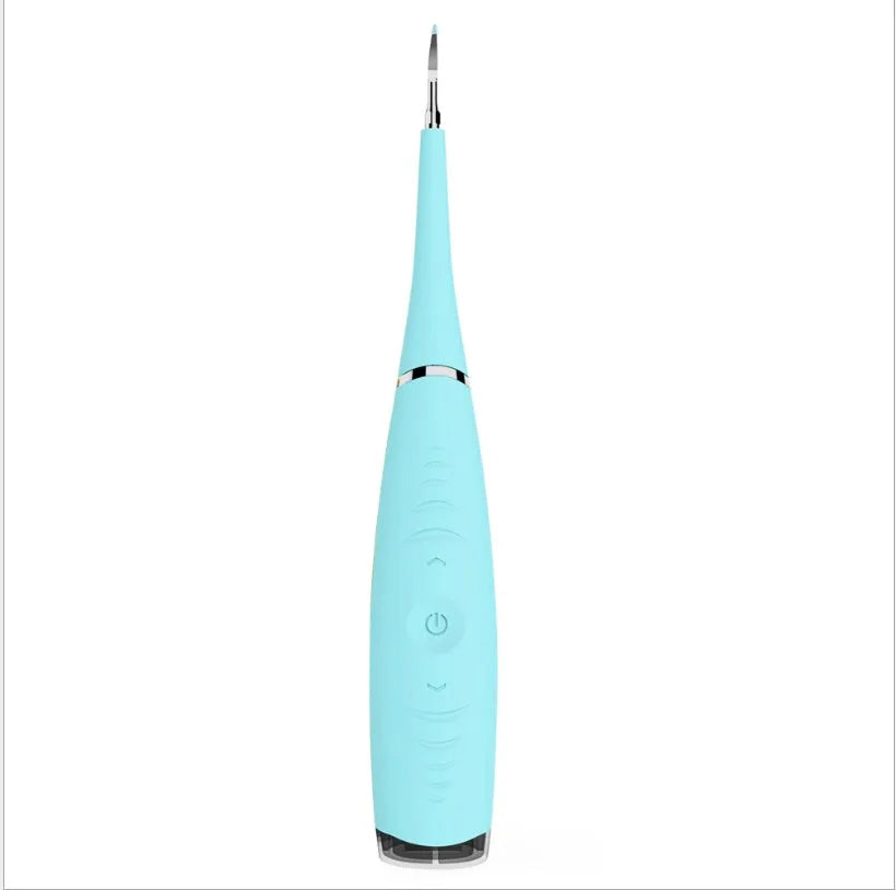 Pink and blue waterproof electric tooth scaler with 190mm handle for dental calculus removal