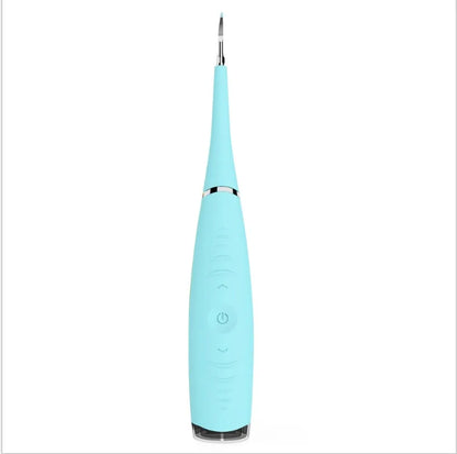 Pink and blue waterproof electric tooth scaler with 190mm handle for dental calculus removal