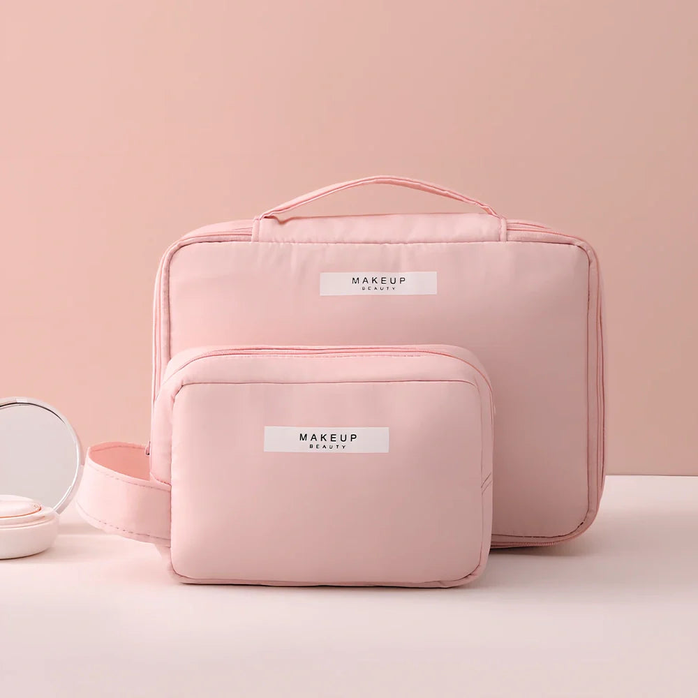 23x16.5x8cm travel cosmetic organiser bag with sponge construction and multiple compartments