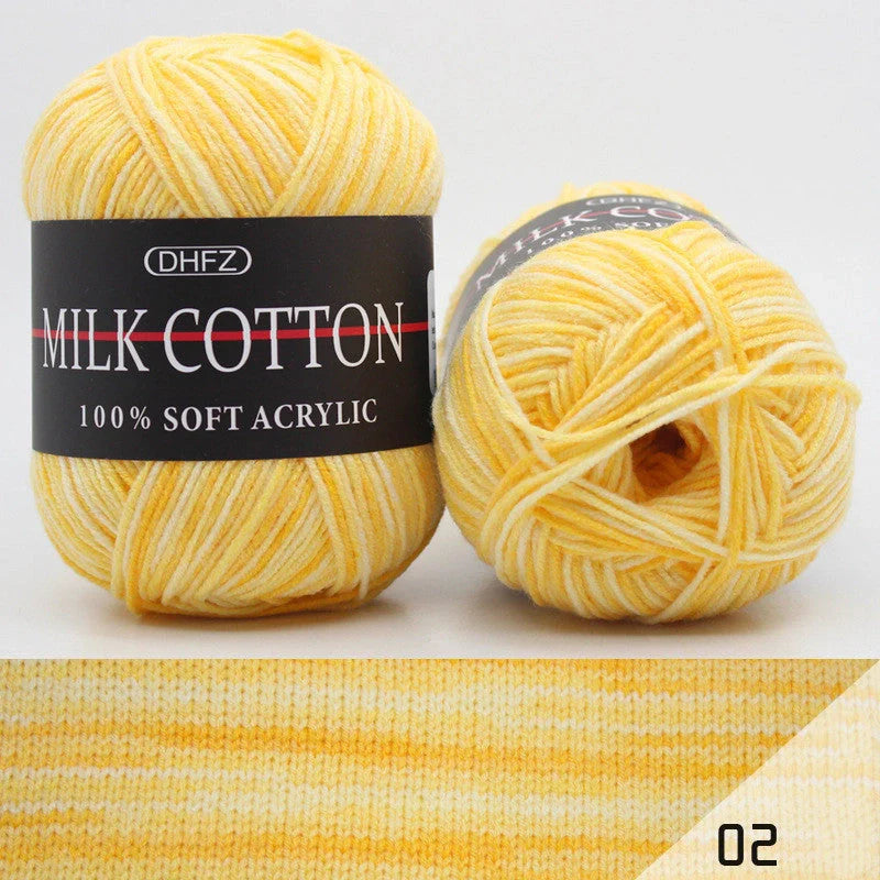 Vibrant multi-color jacquard knitting yarn for cosy handmade creations