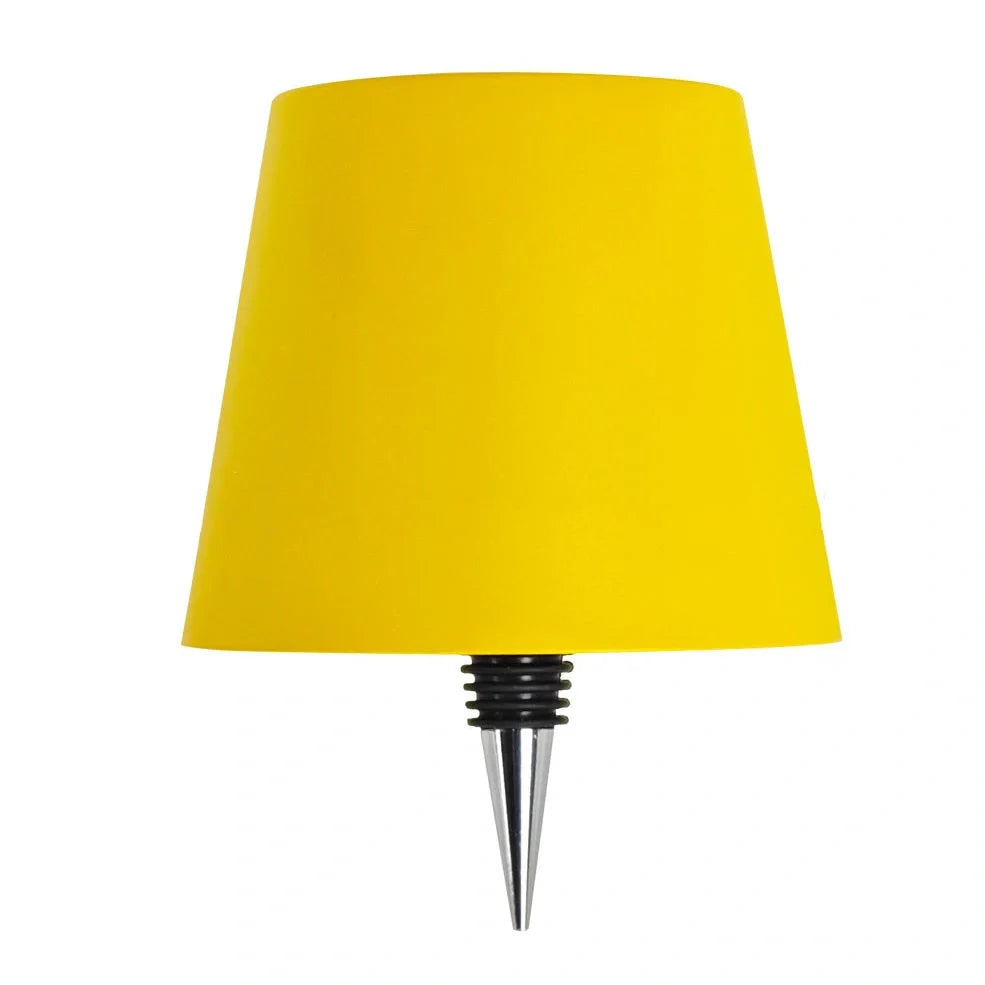 Wireless LED desk lamp in black tricolour finish, bottle-shaped with detachable base and touch control for 2000mAh powered lighting