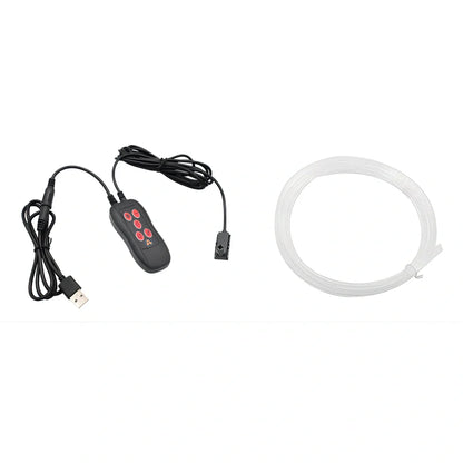 Car centre console LED ambient light strip in 3m or 5m length with USB power and multi-colour button control