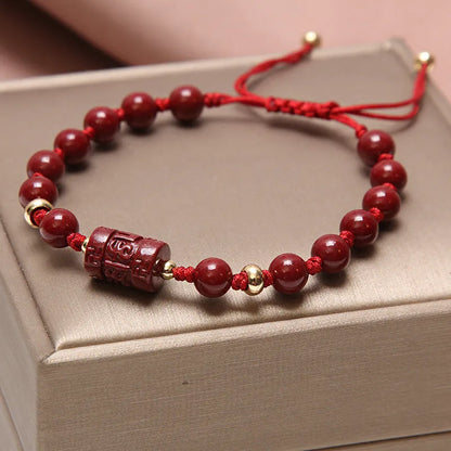 Korean-style multi-layer crystal bracelet for women with natural garnet and various gemstone pendants