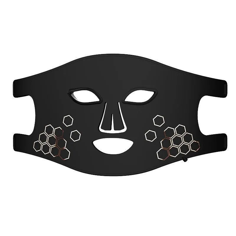Black LED photon beauty mask for face and neck light therapy treatment at home
