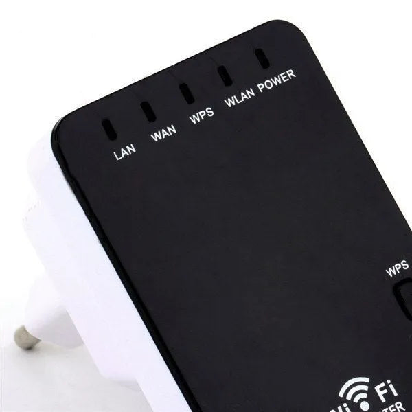 Compact white 300Mbps Wireless-N mini router with two LAN ports and WPS button