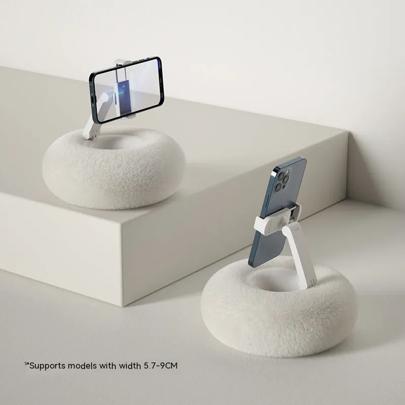 ABS plastic rotating bracket holding a tablet, showing height adjustment and rotation features with colour options