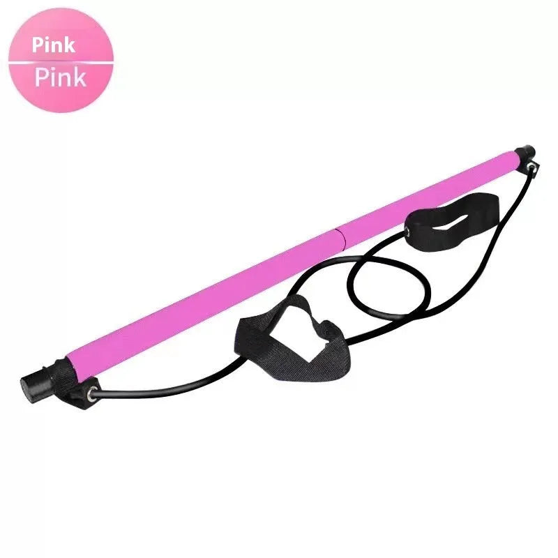 Adjustable fitness pulling rope for hip training and body shaping in purple, pink, blue, or black colours.