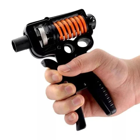Adjustable finger trainer in black for grip strength and health massage