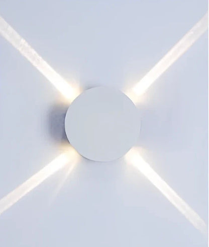 Cross-shaped decorative lamp with 14cm dimensions and iron construction providing LED illumination