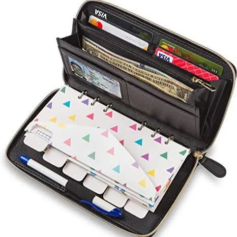 Anti-theft card holder wallet for men and women with RFID blocking protection and slim PU leather construction in multiple colours including black, brown, pink, red, rose gold, sky blue, and milky white