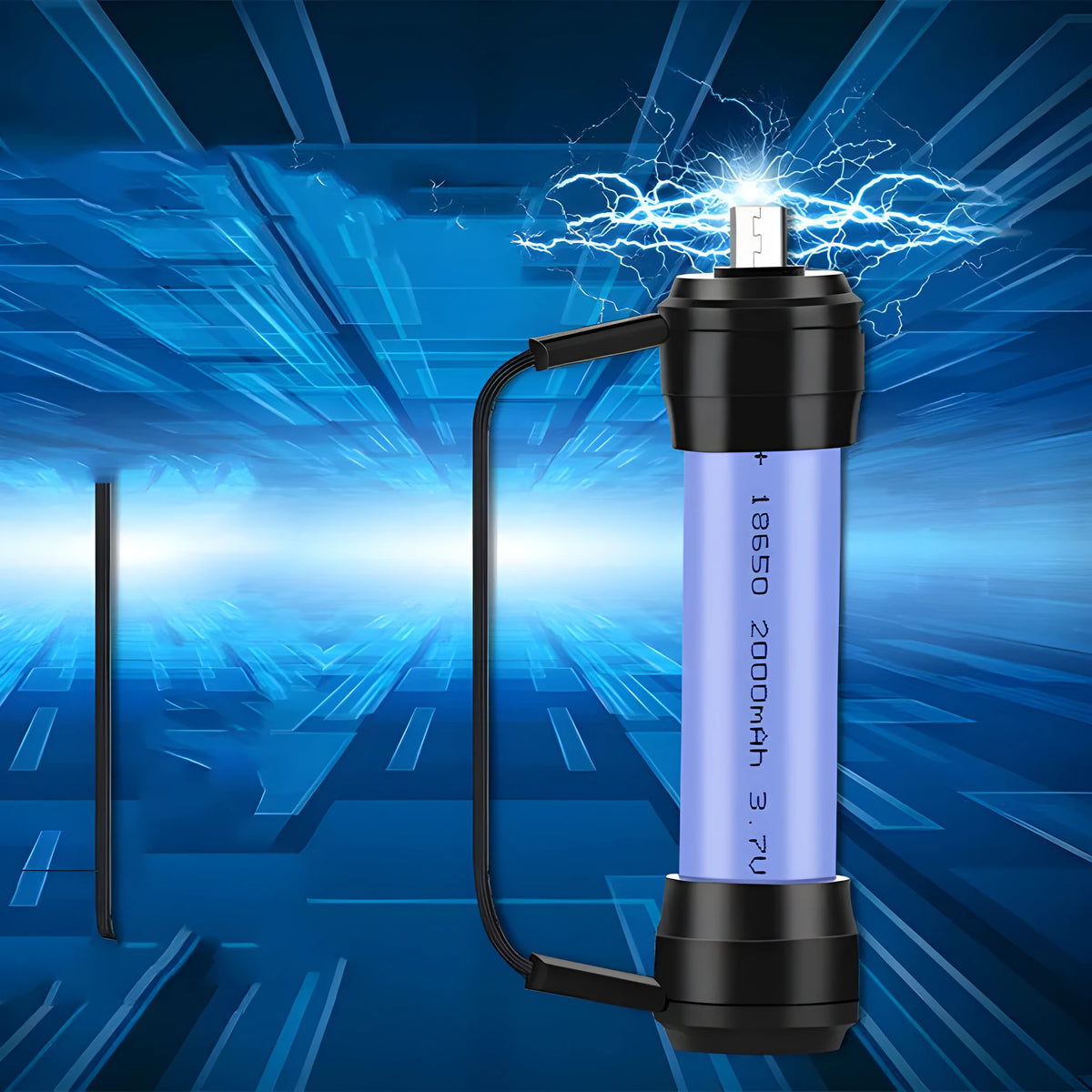 Mini keychain emergency phone charger with 18650 lithium battery