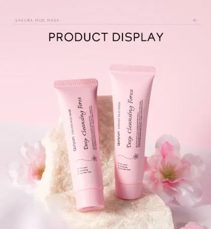 30g cherry blossom mud mask sachet for facial cleansing and hydration