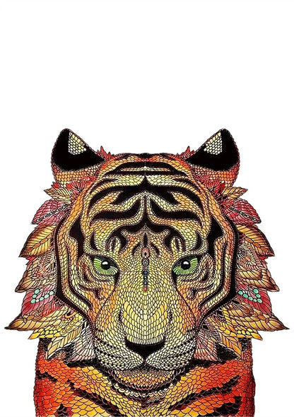 Colourful animal-shaped wooden jigsaw puzzles for children