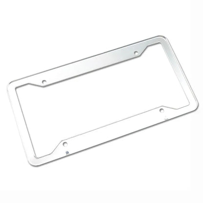 Aluminium alloy licence plate frame in four colour options showing 200x150x20mm dimensions