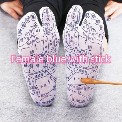 Acupressure reflexology socks for foot massage and pain relief