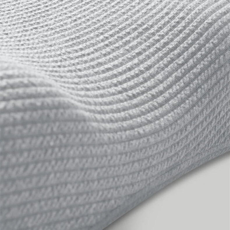 Adjustable memory foam massage pillow with knitted cotton cover for neck pain relief and customized comfort