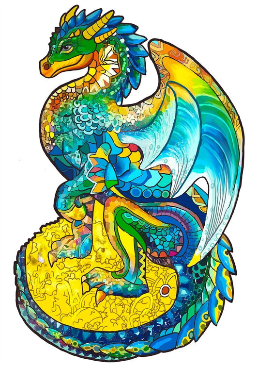 Colourful animal-shaped wooden jigsaw puzzles for children