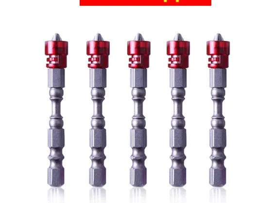 Magnetic driver drill bit with 6.35mm hex shank, 65mm length, 10mm head, chrome vanadium steel, blue colour