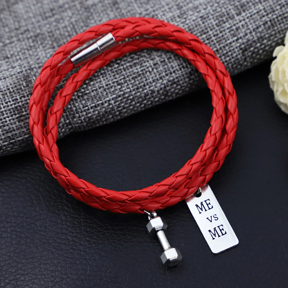 Premium woven PU rope bracelet in blue, elegant and durable accessory