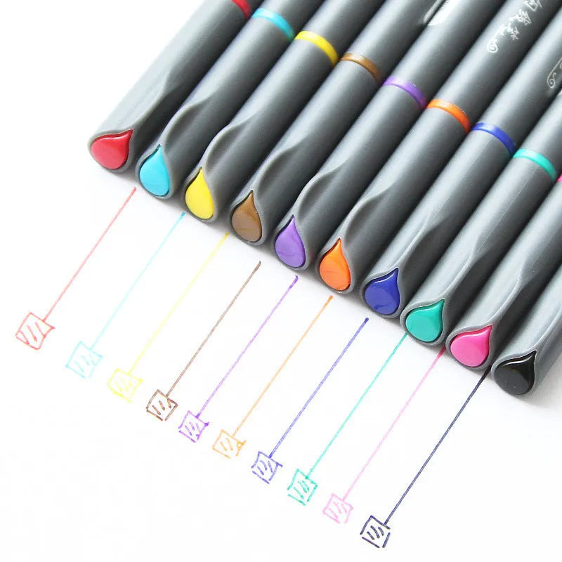 Office drawing stroke syringe colour hook line pen with 0.38mm metal tip for architectural drafting