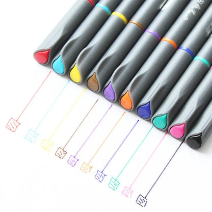 Office drawing stroke syringe colour hook line pen with 0.38mm metal tip for architectural drafting