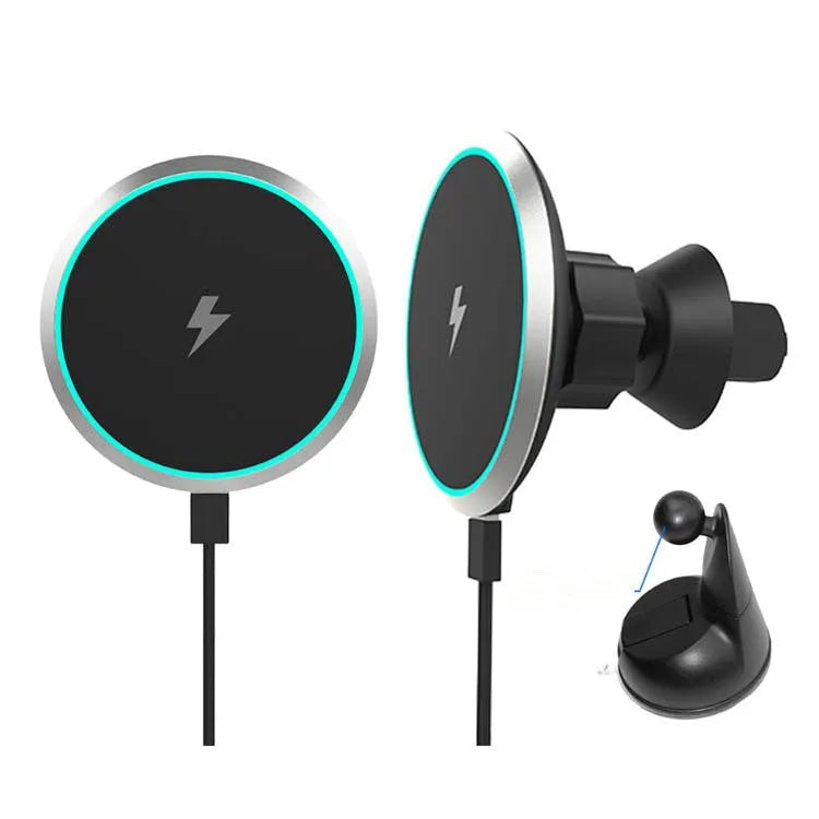 15W magnetic car wireless charger mounted on car air vent